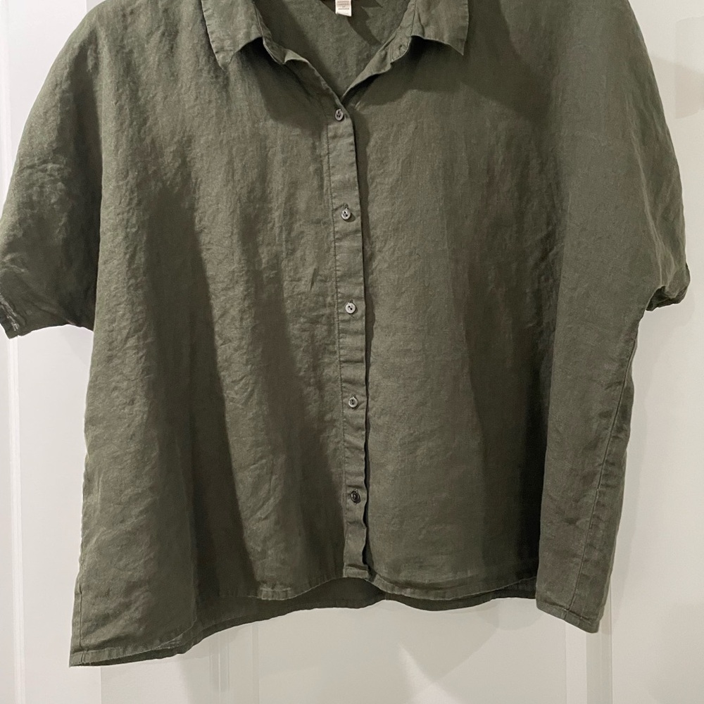 Eileen Fisher Organic Linen Shirt XL